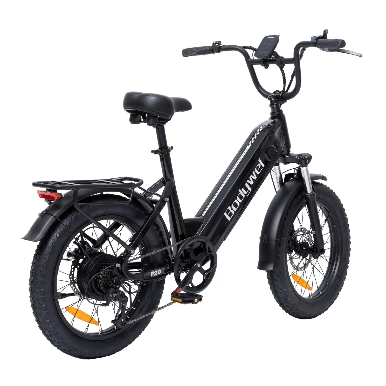 Bodywel F20 Elektrický bicykel 20palcov široké pneumatiky 250W 48V 15Ah Shimano 2/6