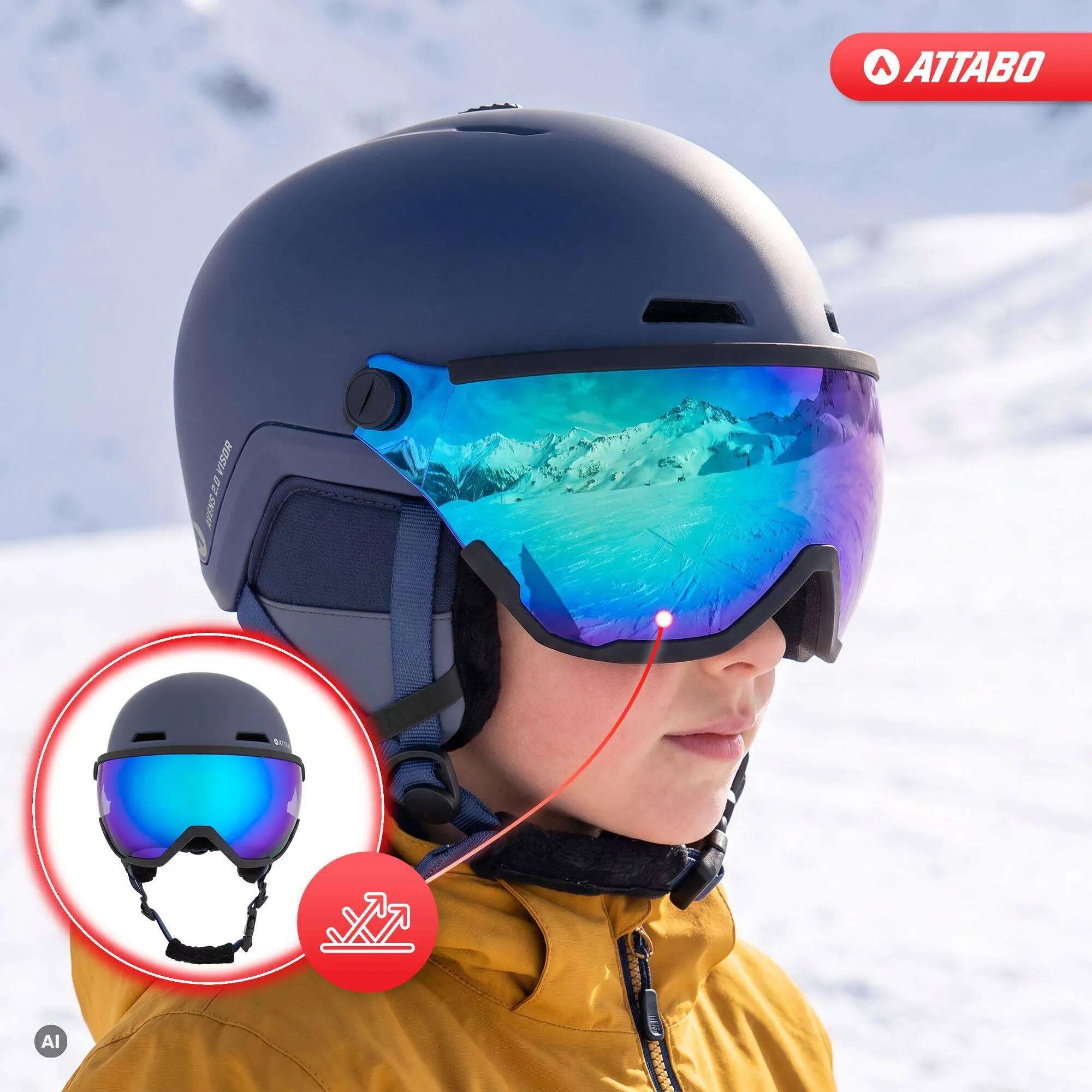 Dětská lyžařská helma se štítem ATTABO Avens 2.0 Jr Visor 5/7