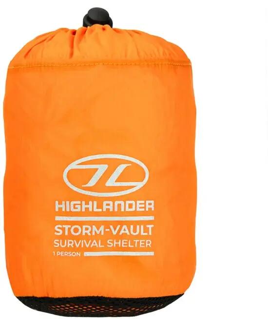 Highlander Storm Vault 1 Person Survival Shelter Orange 3/5