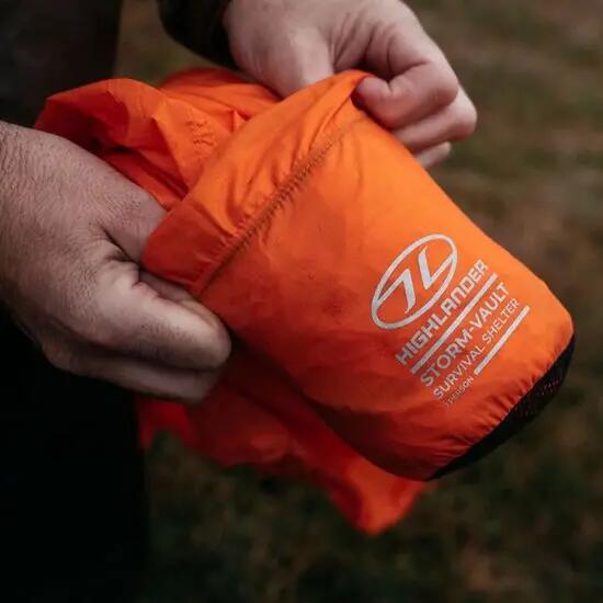 Highlander Storm Vault 1 Person Survival Shelter Orange 2/5