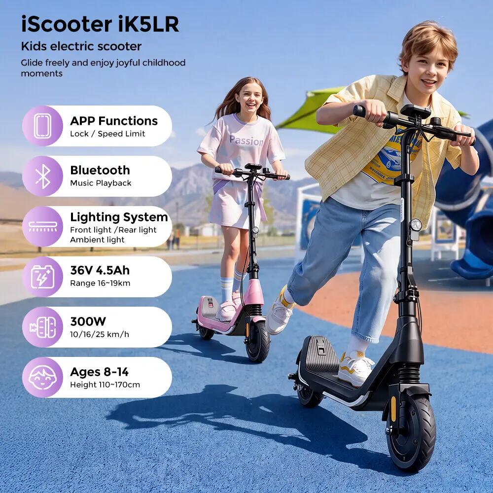 iscooter iK5LR elektrická kolobežka, 300W, 36V 4,5Ah batéria 5/12