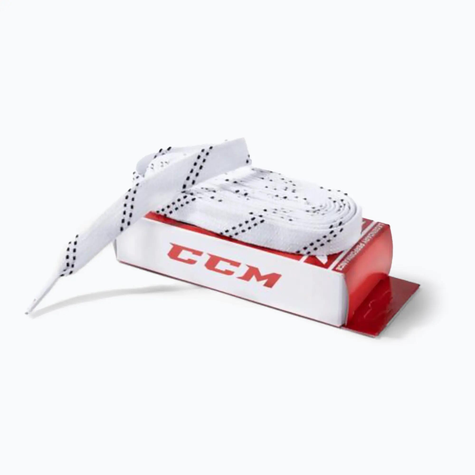 CCM Proline Wide Wh 304 120" White Hockey Laces 2/3