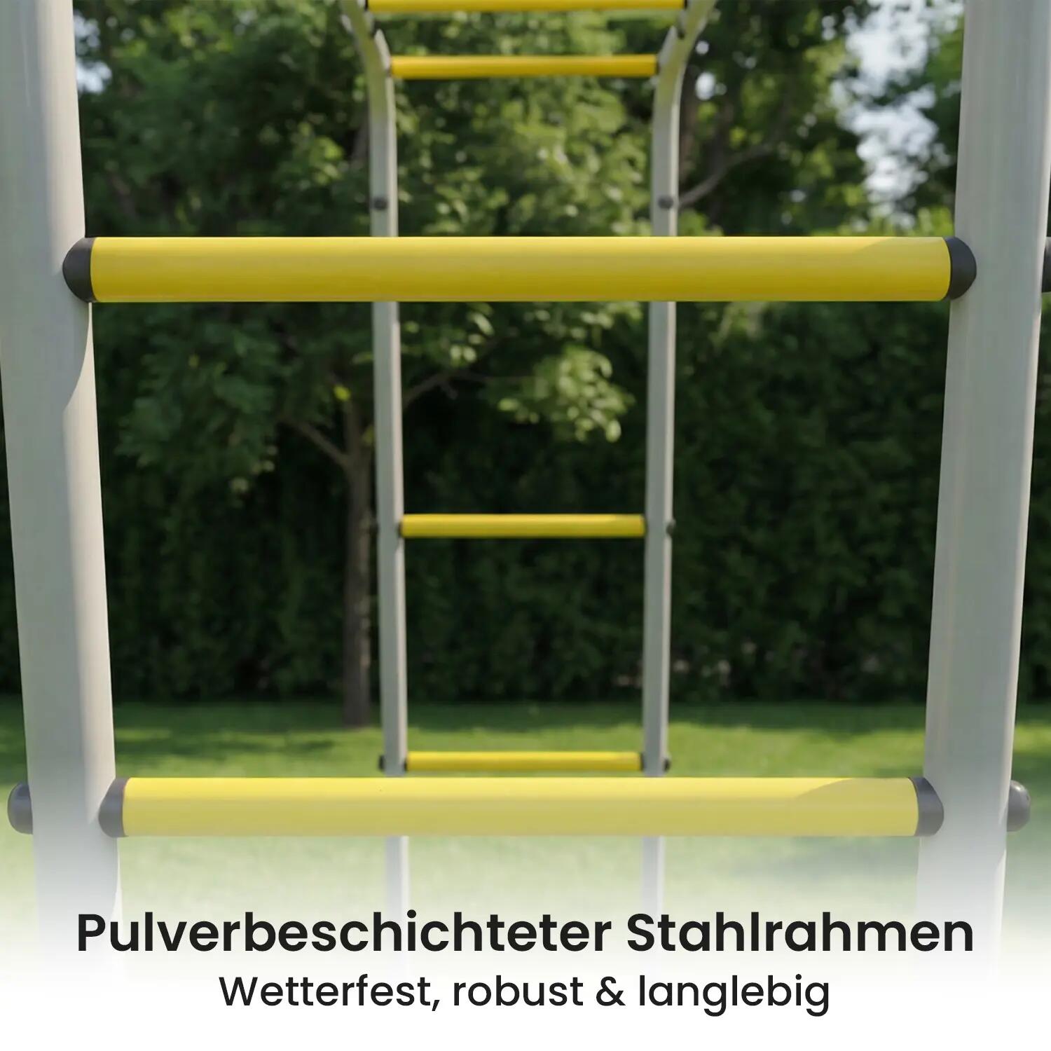 Outdoor-Klettergerüst - erweiterbar - GardenMaxx G3 - grau-gelb 5/9