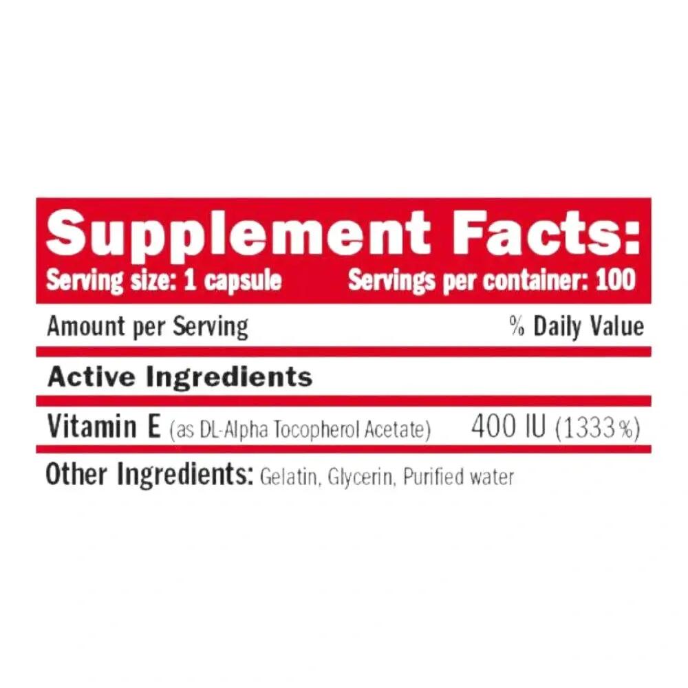 Amix Vitamina E 400 IU 100 caps 2/4