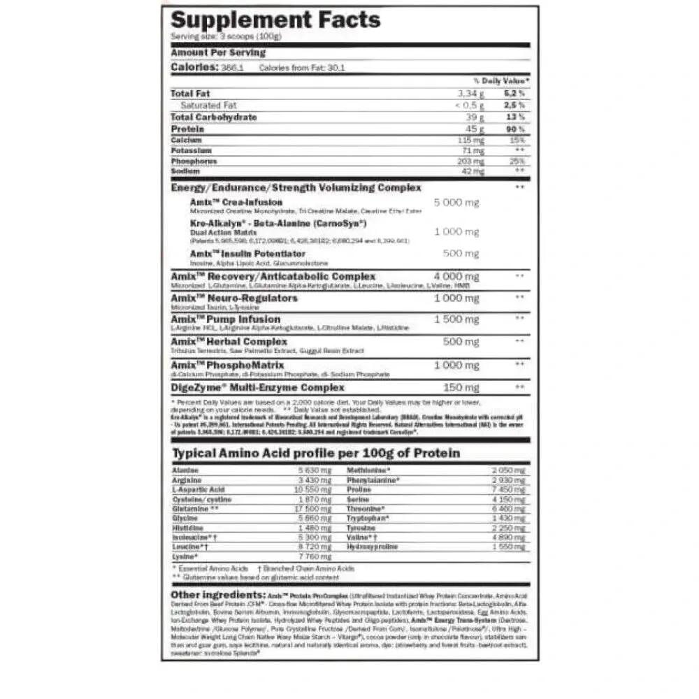 Anabolic Masster - 500g Fragola Amix Nutrition 2/4