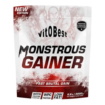 Monstrous Gainer - 3 kg Aardbei VitoBest
