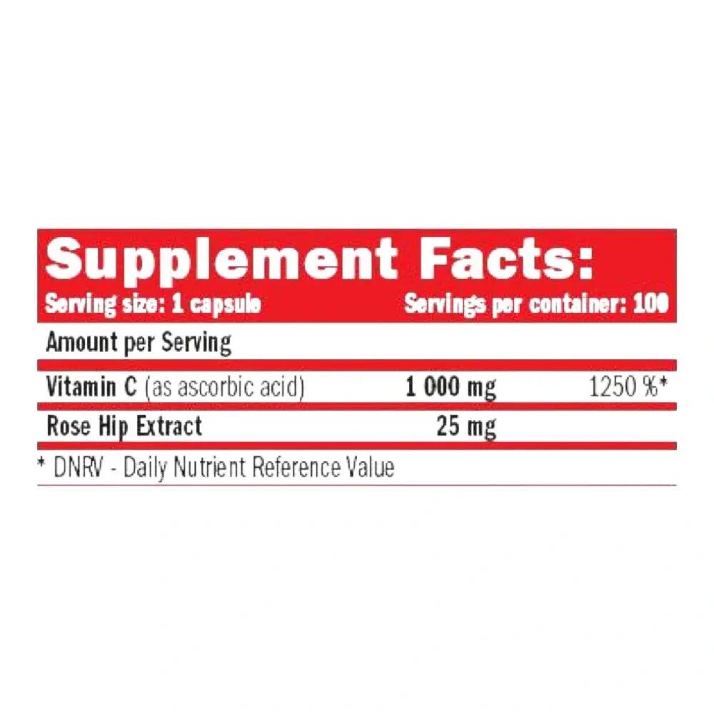 Vitamine C 1000 - 100 capsules de Amix Nutrition 2/5