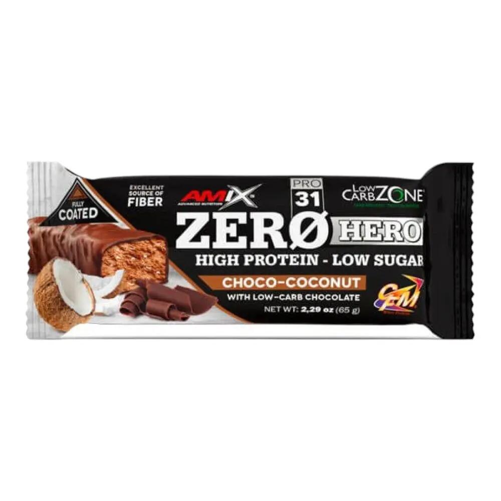 Barrita proteica Zero Hero 31% - 0,9 g azúcar - Chocolate coco 4/5