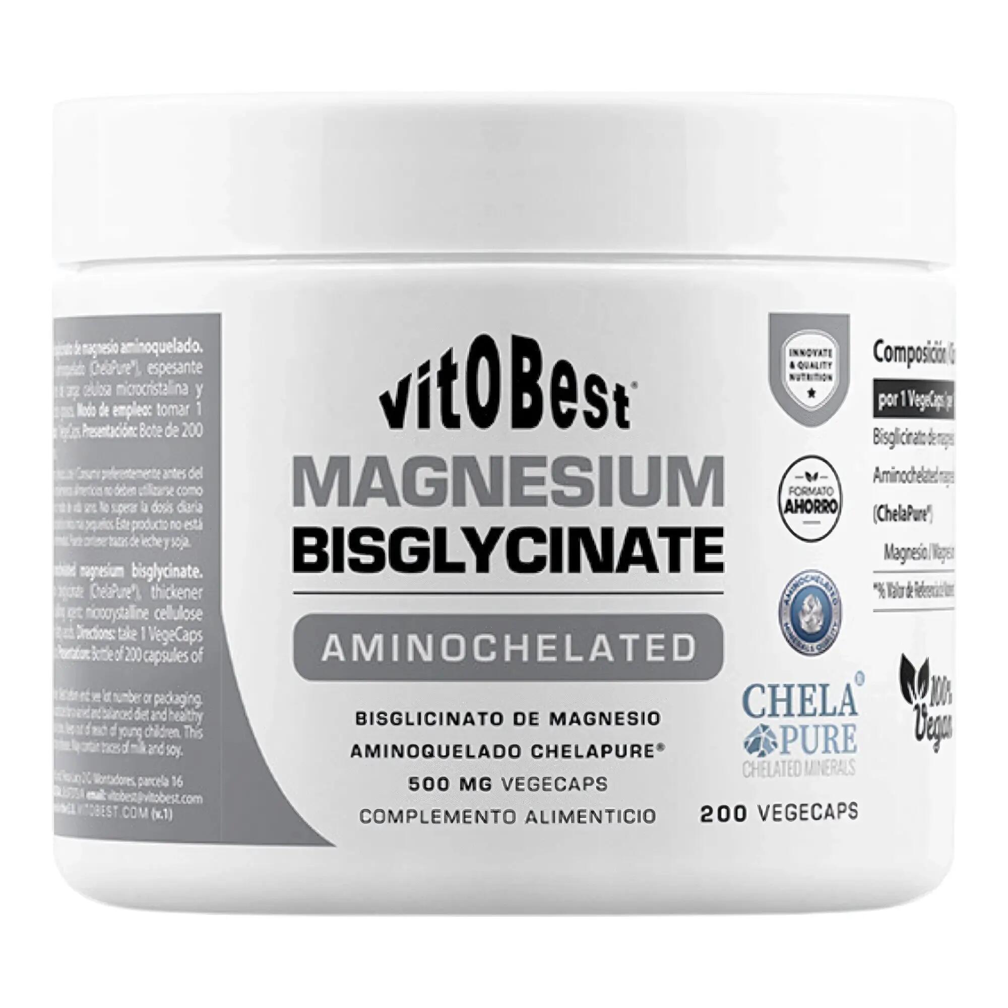 Bisglicinato de magnesio ChelaPure® - 200 cápsulas vegetales 1/2