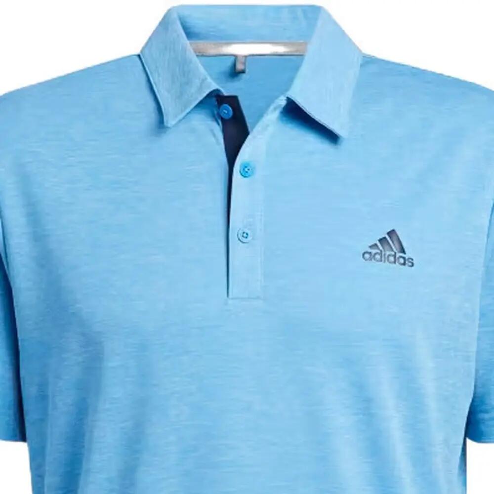 T-shirt adidas Polo-shirt Performance Drive Heather, Bleu, Hommes 2/3