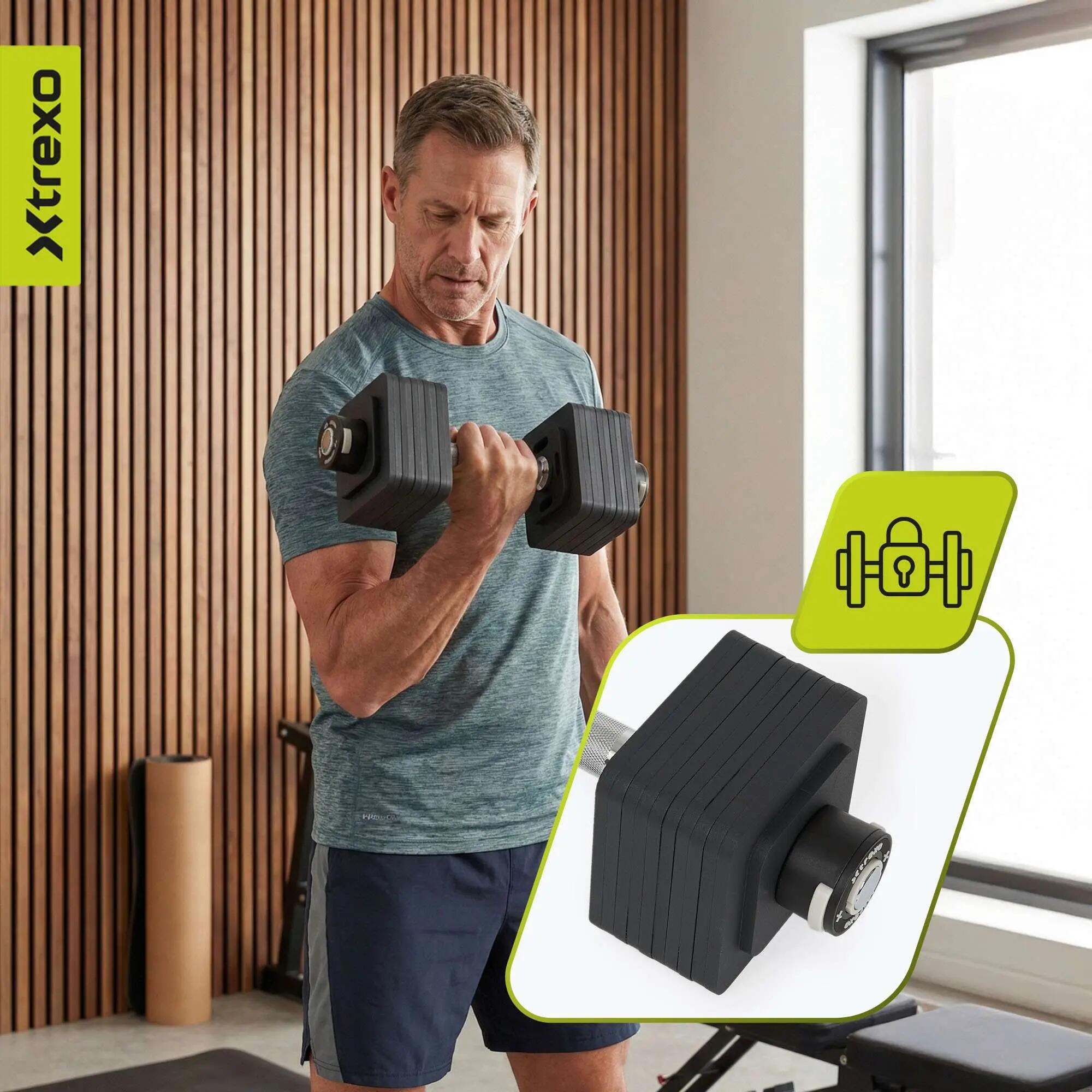 Verstelbare dumbbell XTREXO 5/8