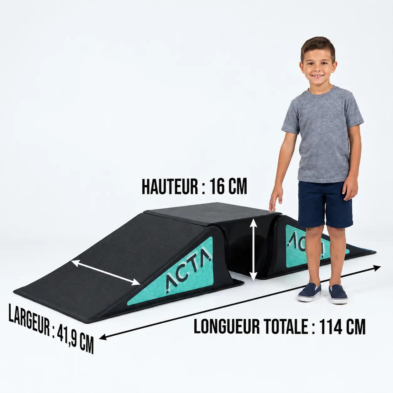 Rampa de Skate para Crianças  - Mini Rampa para Trottinette Freestyle, BMX, 3/10