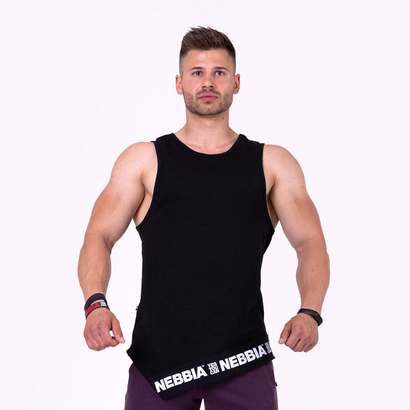 Podkoszulek fitness męski Nebbia Be Rebel! czarny