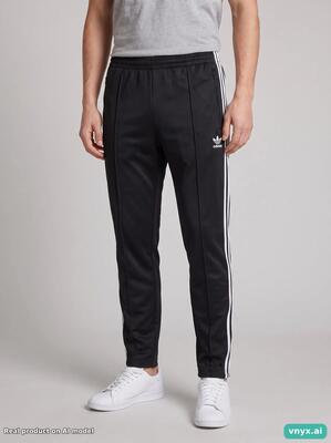 Second life - vintage adidas dark black joggers men s