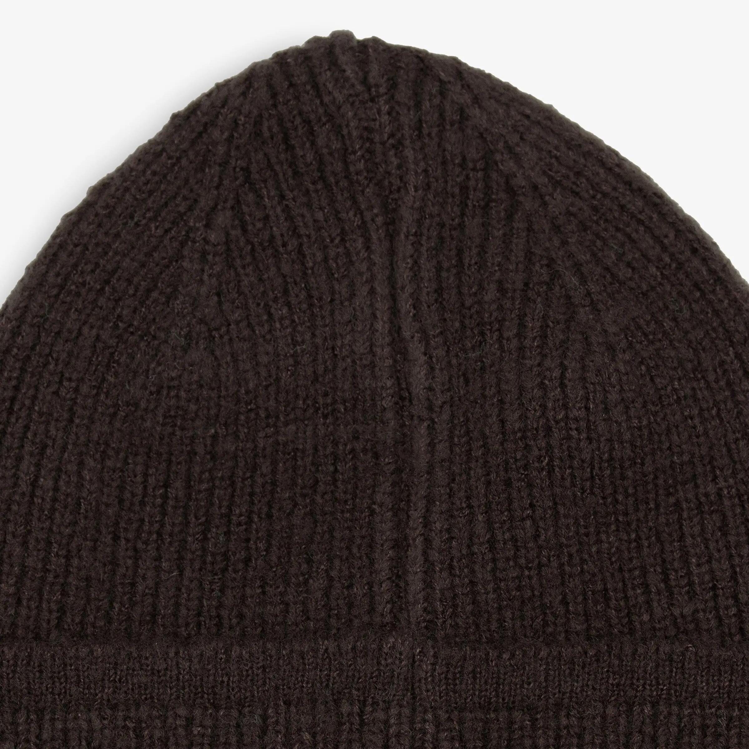 Gorro de malha castanho com aba do Stade Toulousain 4/4