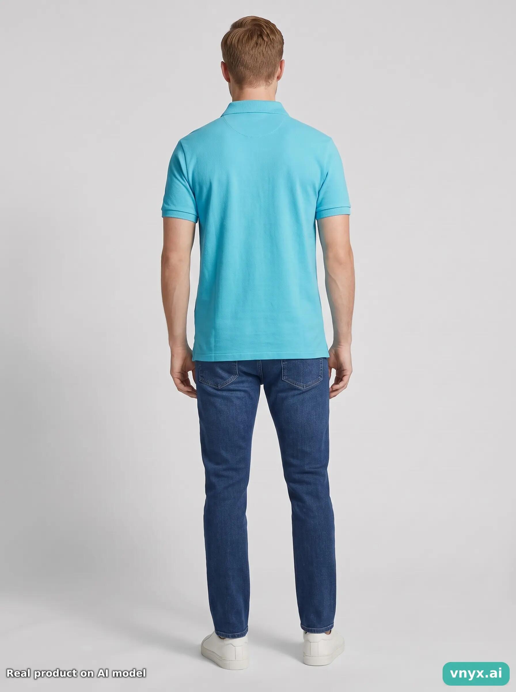 Second Life - Custom Slim Fit Polo Ralph Lauren Polo Shirt in Turquoise size M 4/5