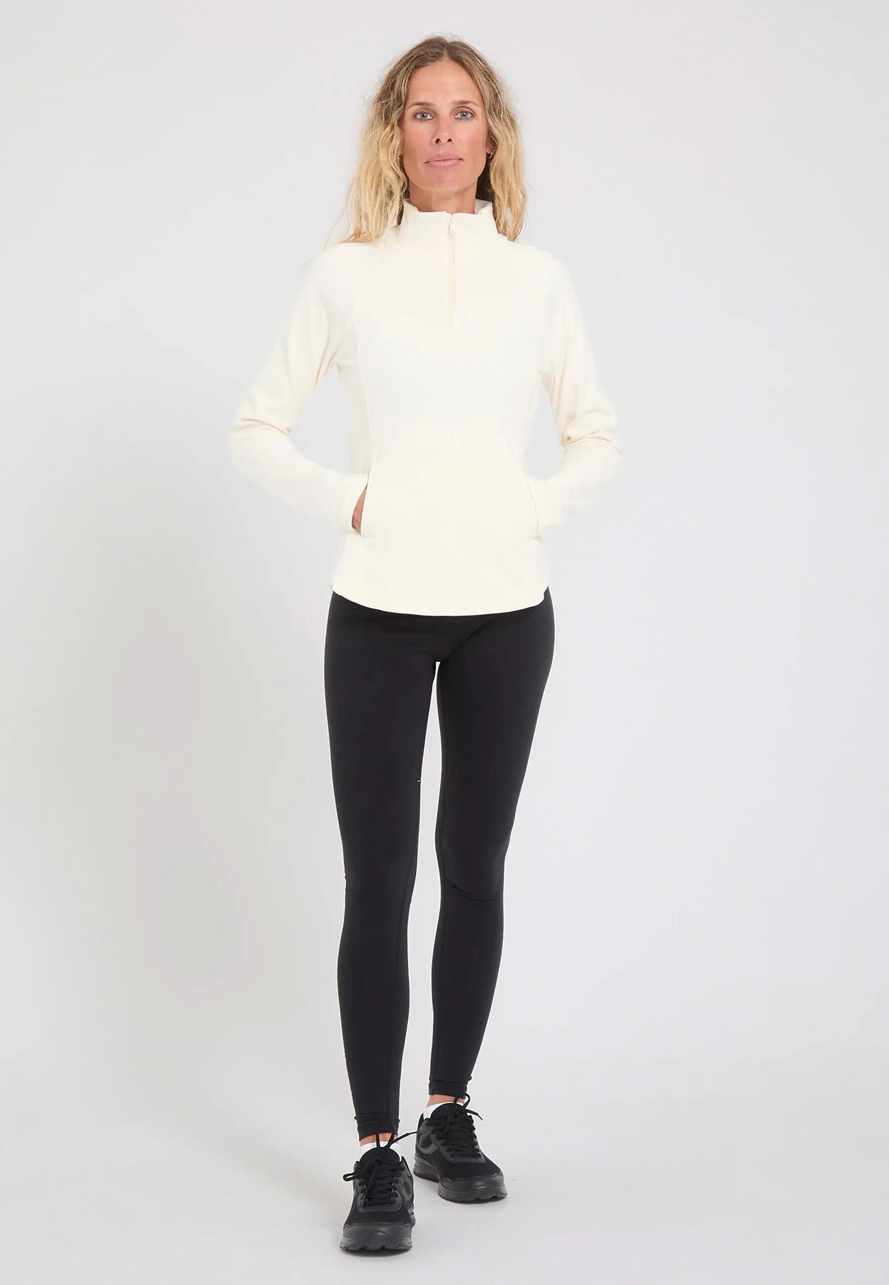 Reißverschluss-Pullover Ski Damen - CORDED PEACHED INTERLOCK 1/4 Z 4/4