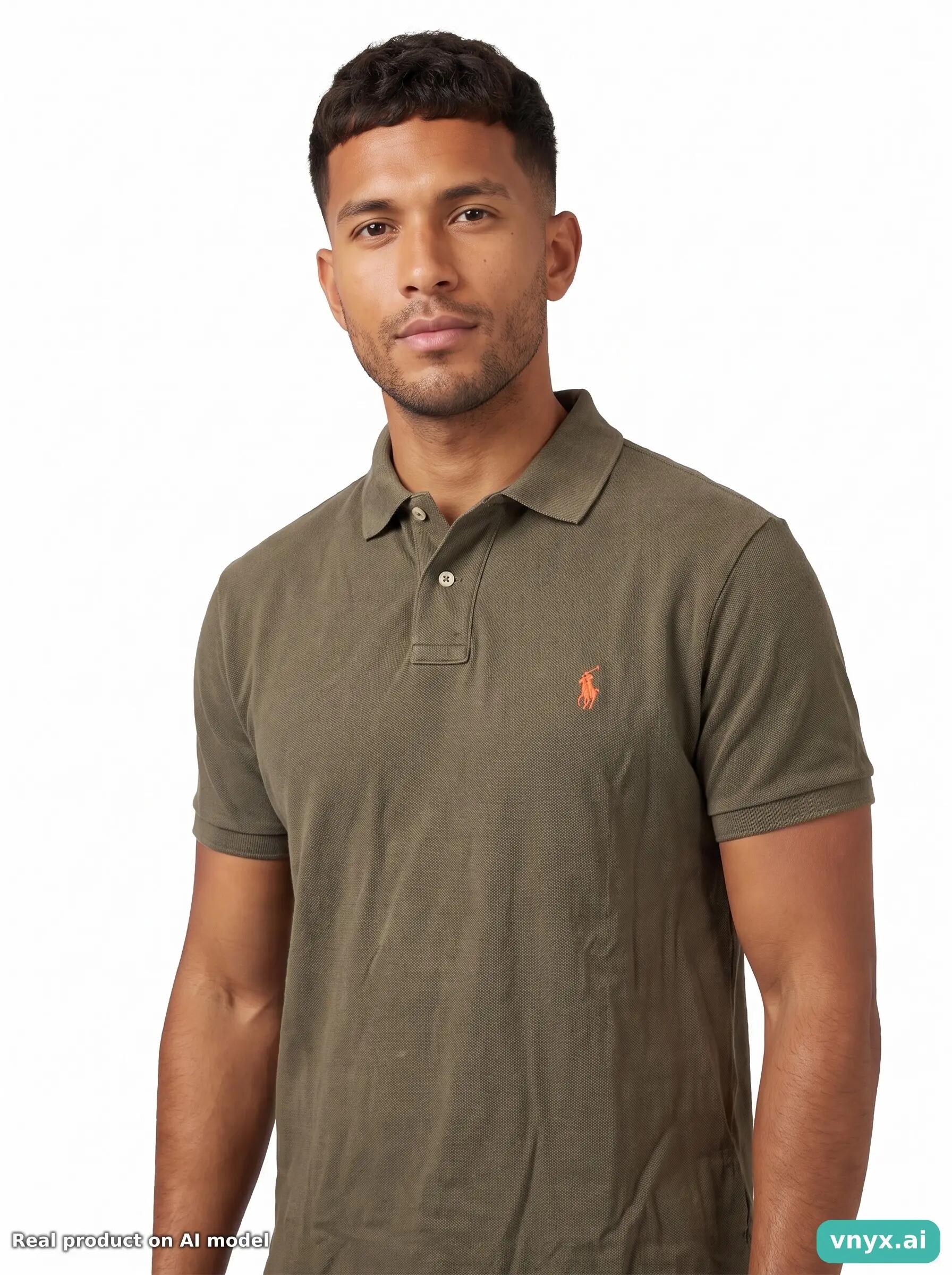 Second Life - Vintage Polo By Ralph Lauren Olive Polo Shirt Men M 5/5