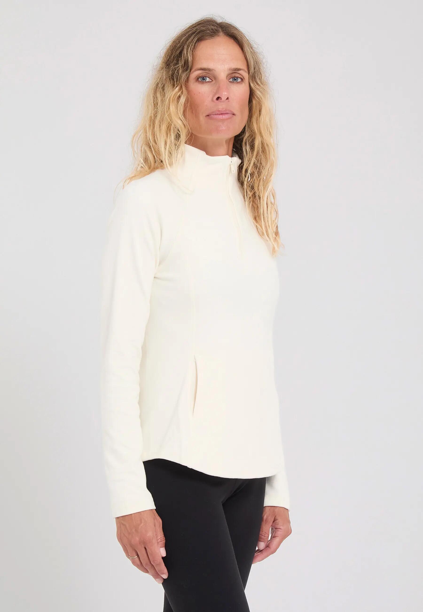 Reißverschluss-Pullover Ski Damen - CORDED PEACHED INTERLOCK 1/4 Z 3/4