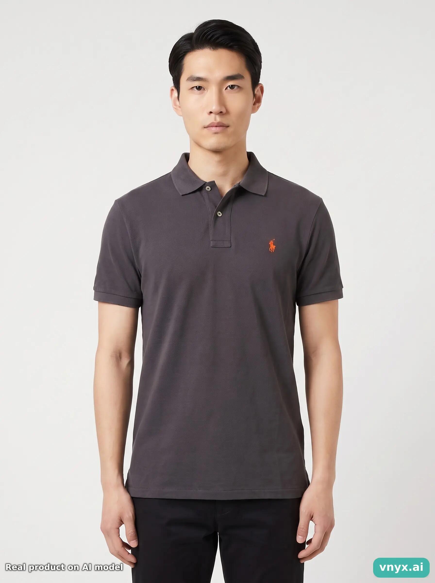 Second Life - Vintage Polo By Ralph Lauren Black Polo Shirt Men S 5/5