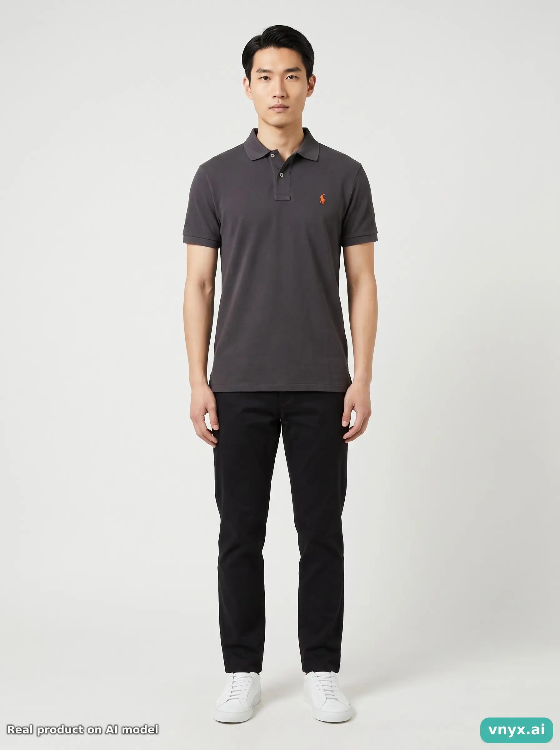 Second Life - Vintage Polo By Ralph Lauren Black Polo Shirt Men S 3/5
