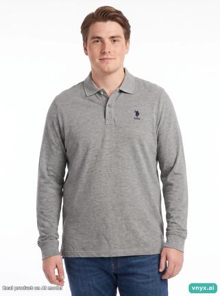 Second Life - Vintage U.S. POLO ASSN. Grey Polo Shirt Men L