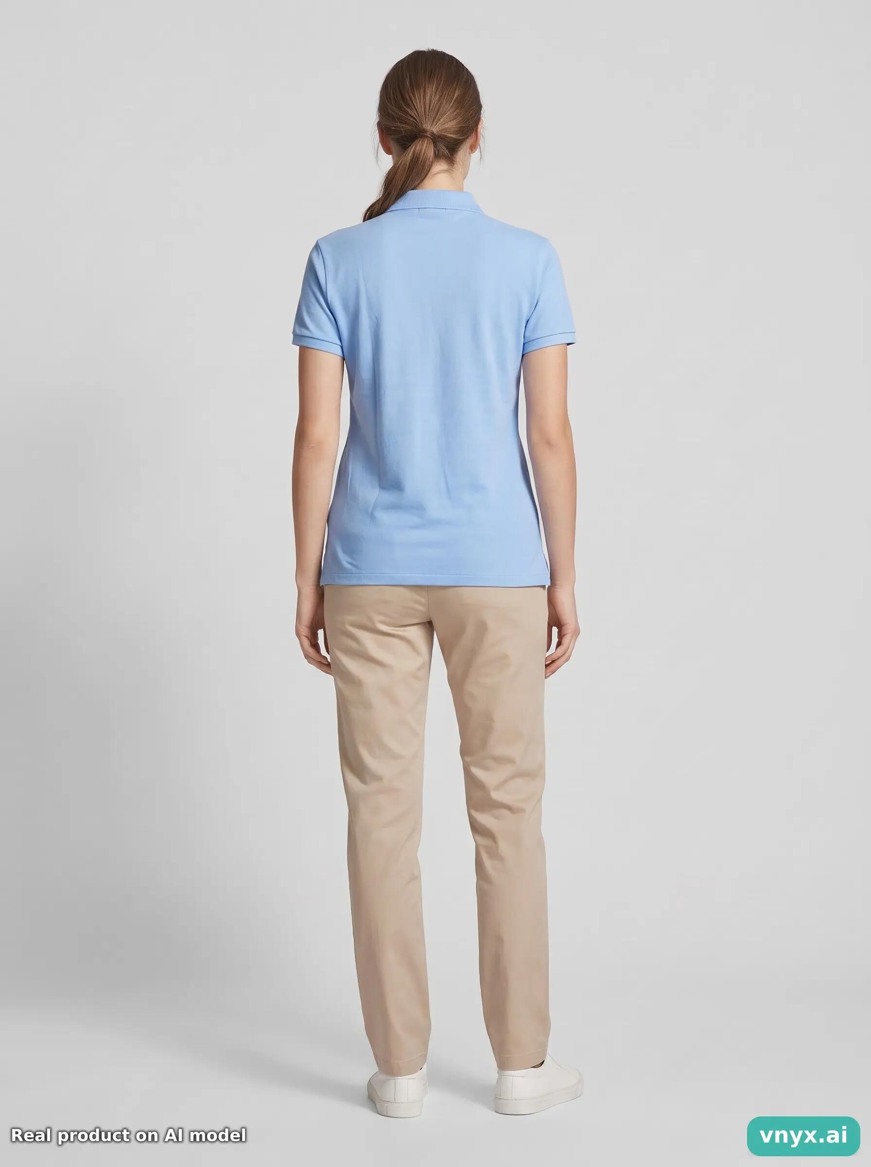 Second Life - Vintage Polo Ralph Lauren Sky Blue Polo Shirt Women M 4/5