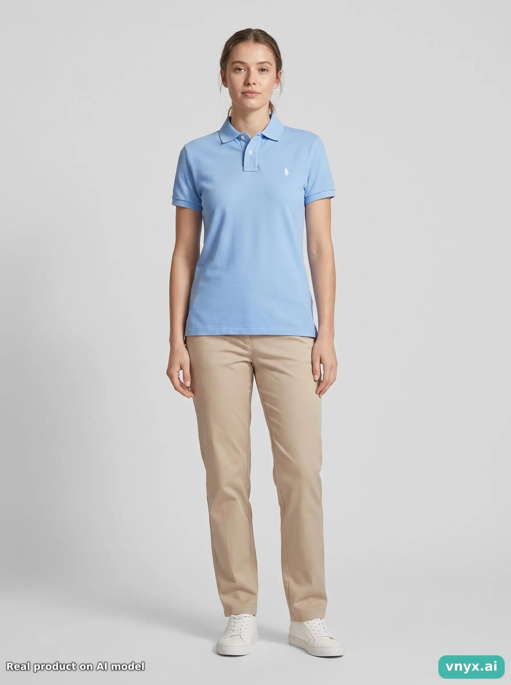 Second Life - Vintage Polo Ralph Lauren Sky Blue Polo Shirt Women M 3/5