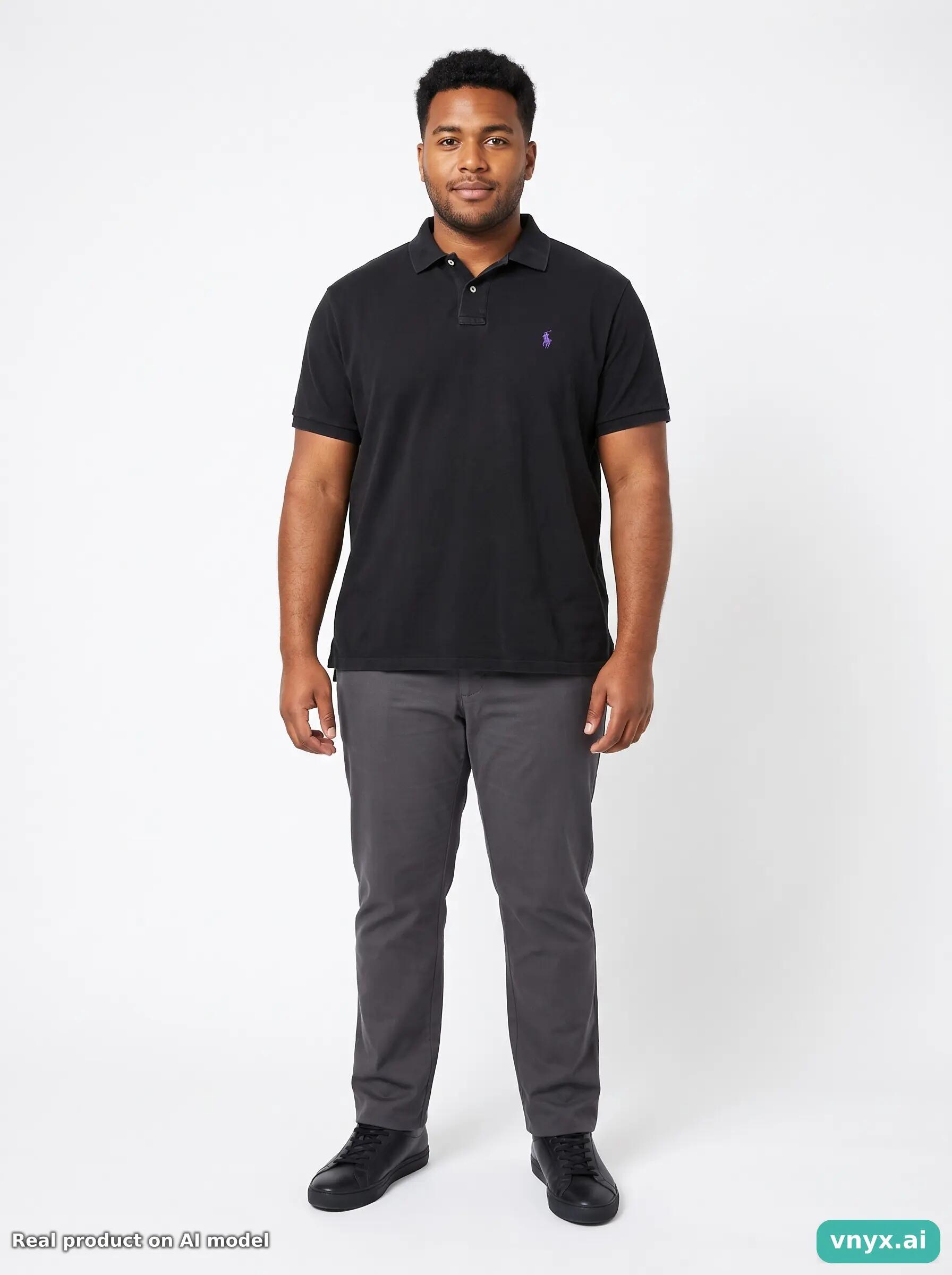 Second Life - Custom Fit Polo by Ralph Lauren Polo Shirt in Black size L 3/5