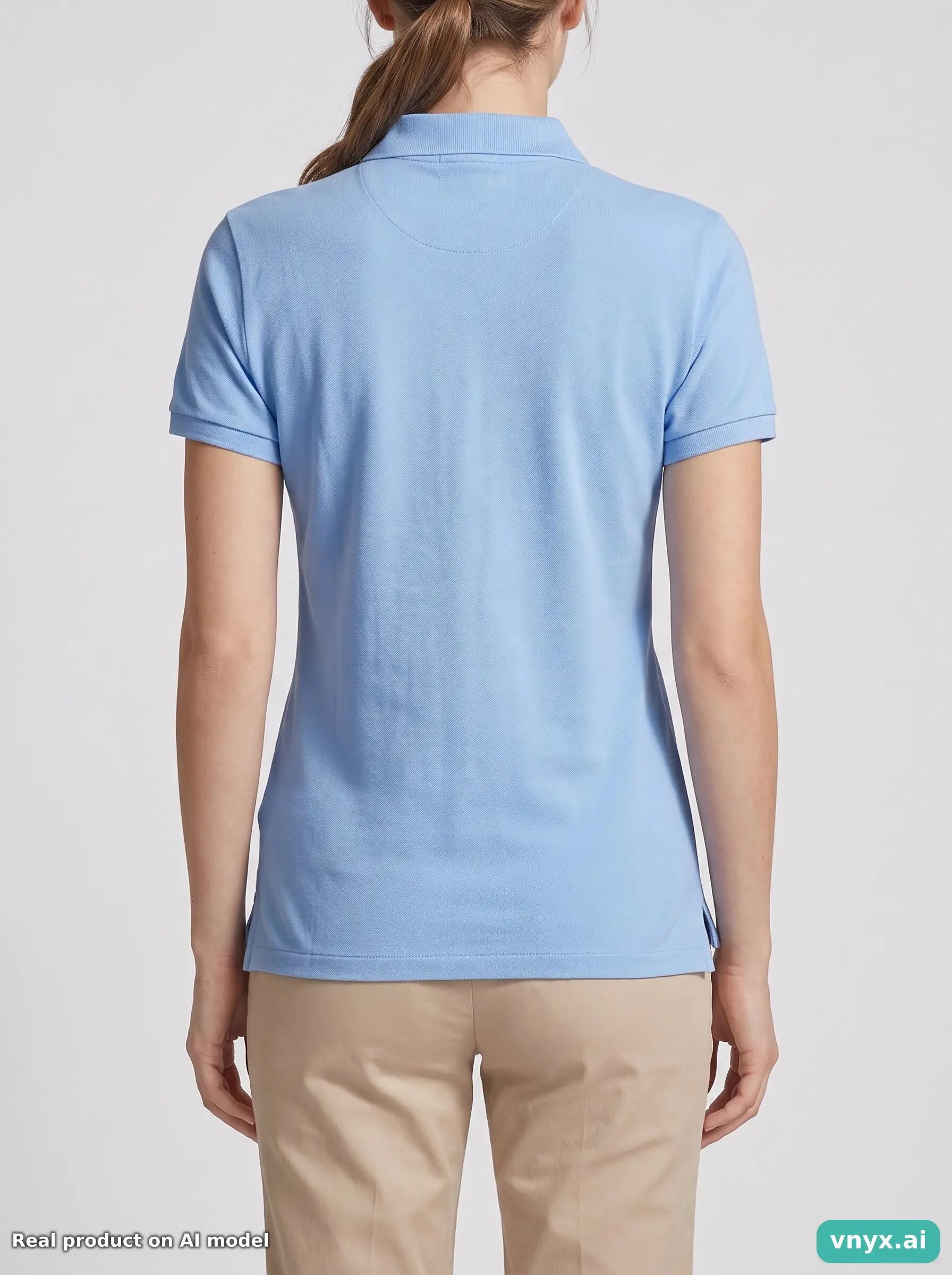 Second Life - Vintage Polo Ralph Lauren Sky Blue Polo Shirt Women M 2/5