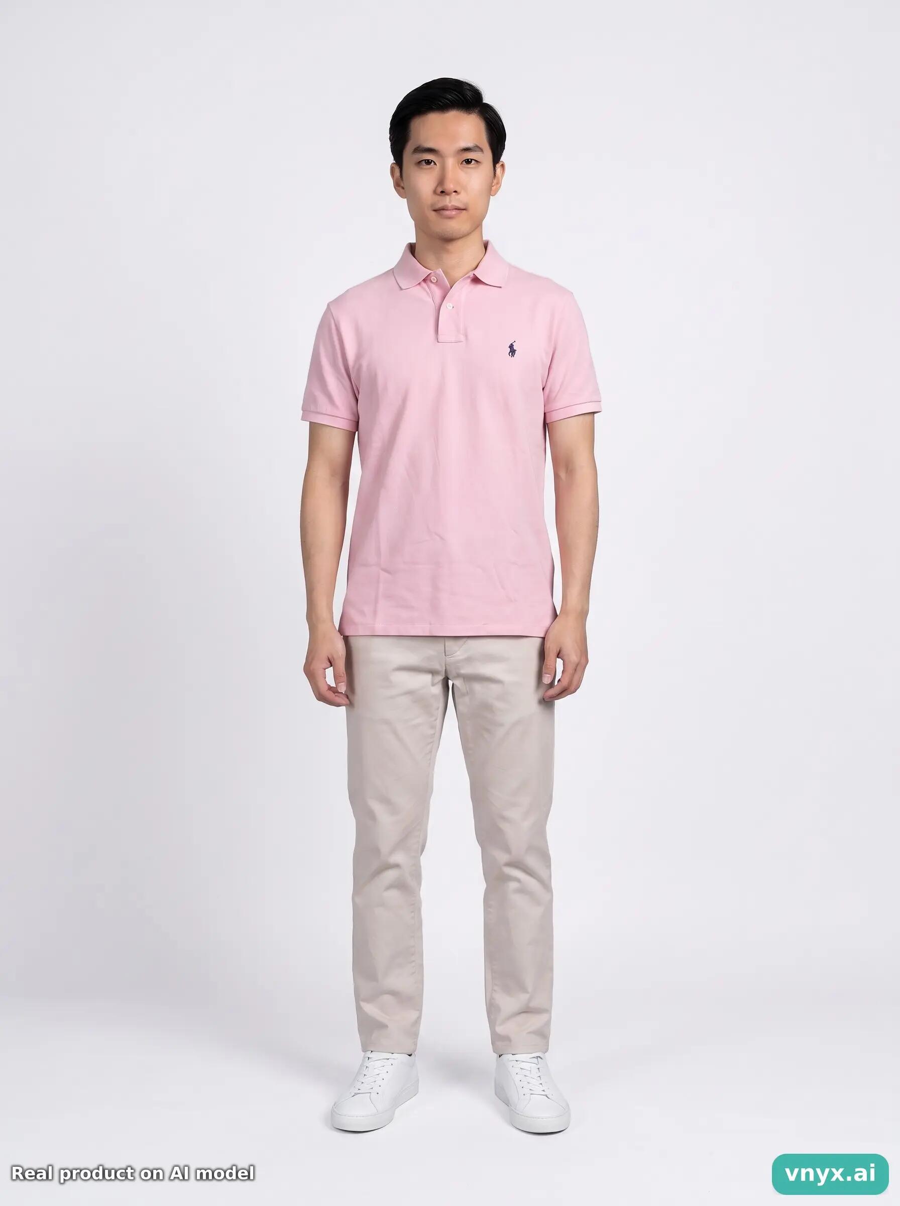 Second Life - Vintage Polo By Ralph Lauren Pink Polo Shirt Men L 5/5