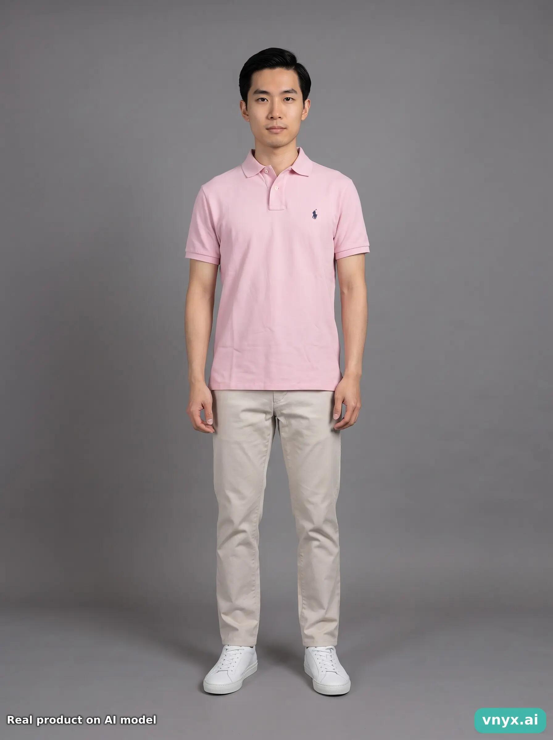Second Life - Vintage Polo By Ralph Lauren Pink Polo Shirt Men L 3/5