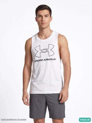 Second life - vintage under armour classic white tank tank top men xs
