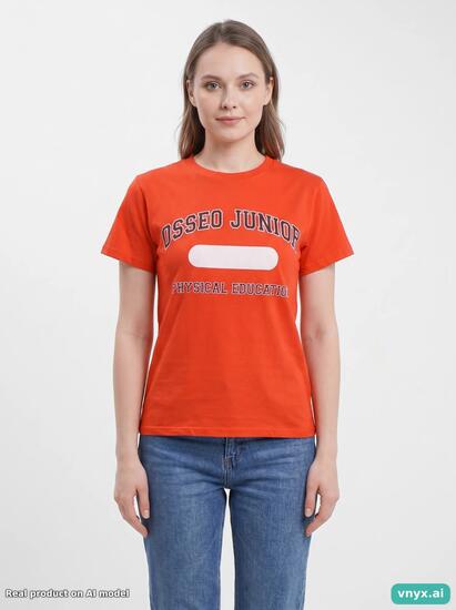 Second Life - Vintage Fruit of the Loom Bold Orange T-Shirt Women S