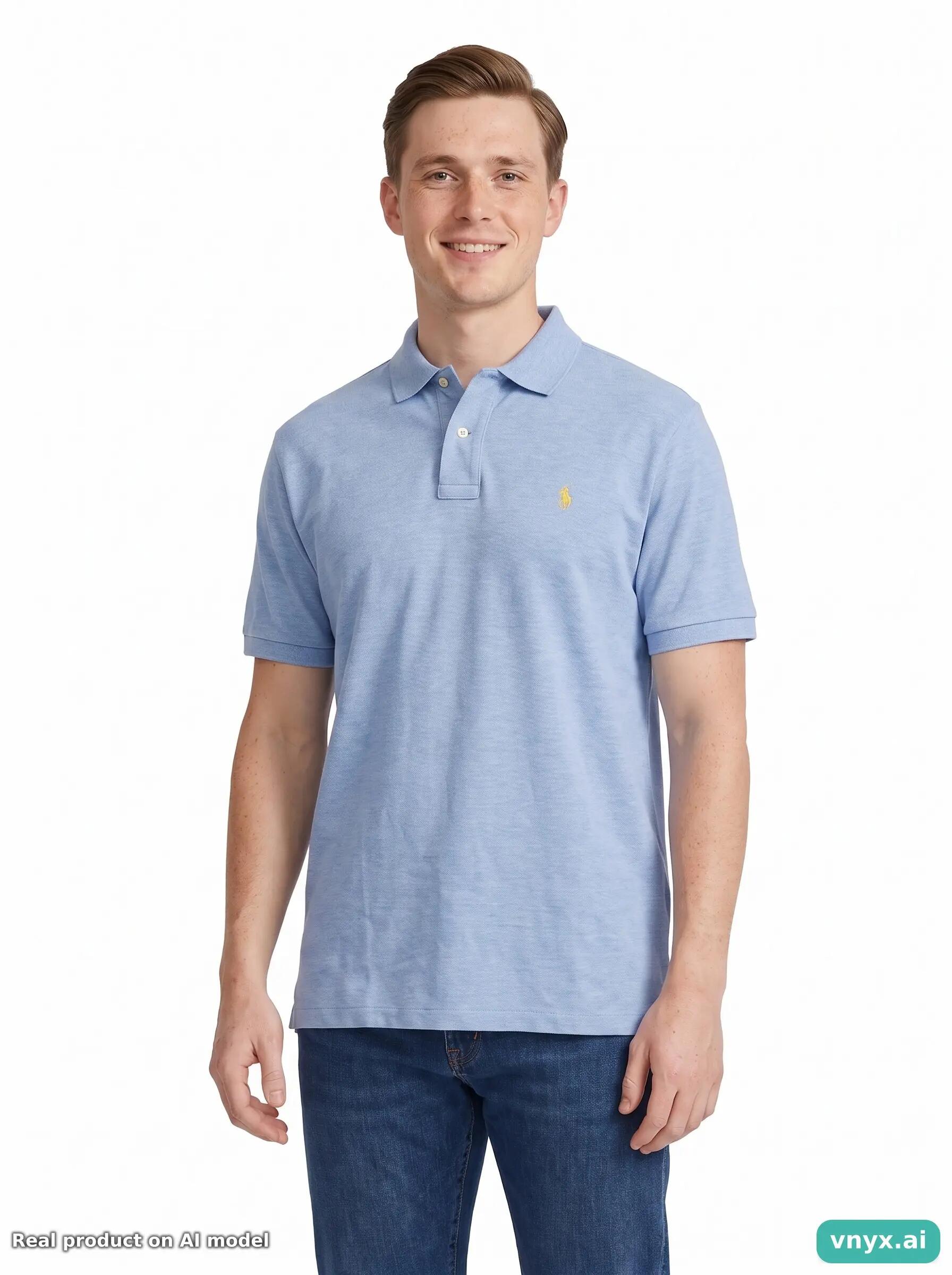 Second Life - Classic Polo Ralph Lauren Polo Shirt in Blue Grey size L 1/5
