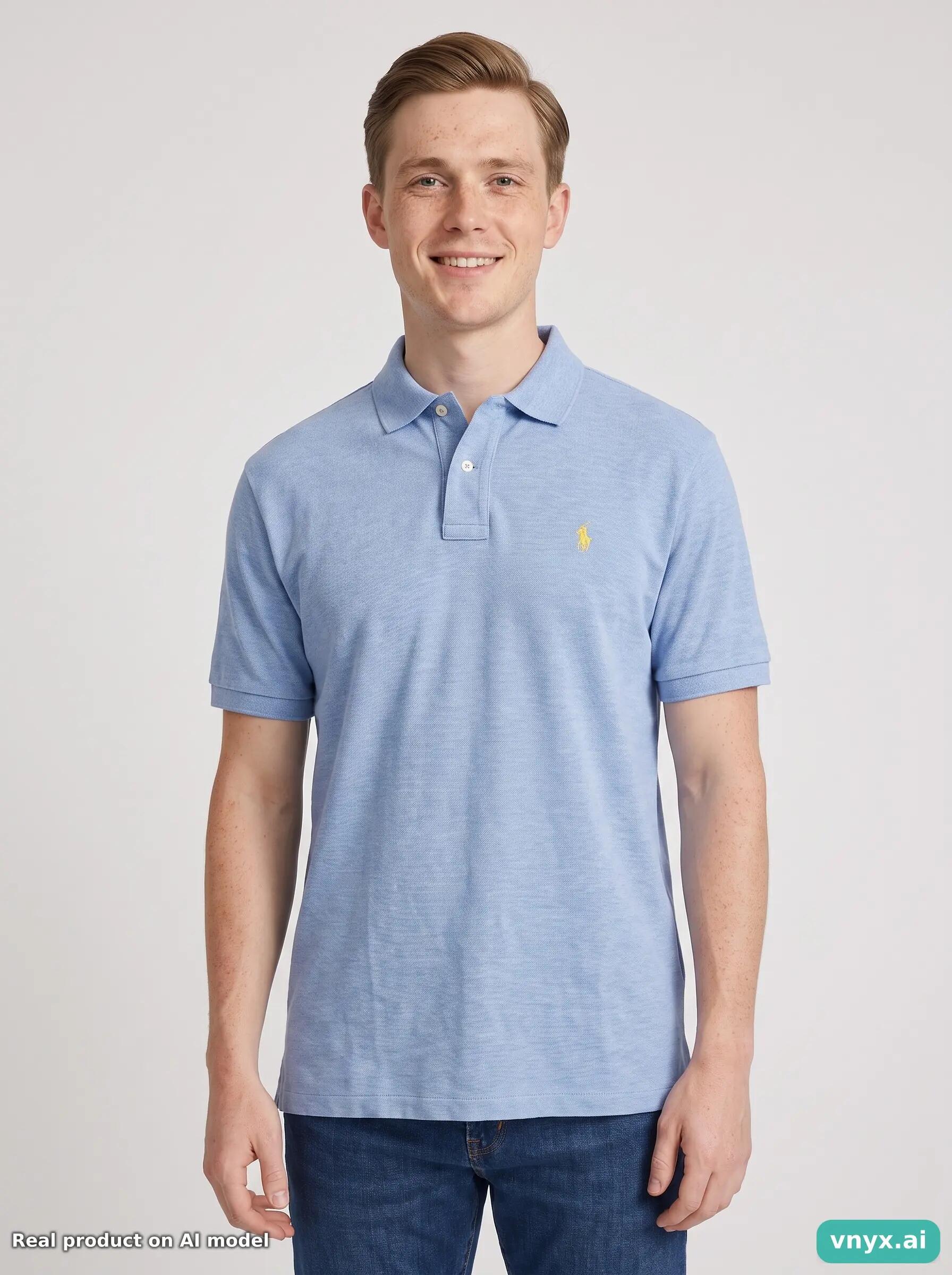 Second Life - Classic Polo Ralph Lauren Polo Shirt in Blue Grey size L 5/5