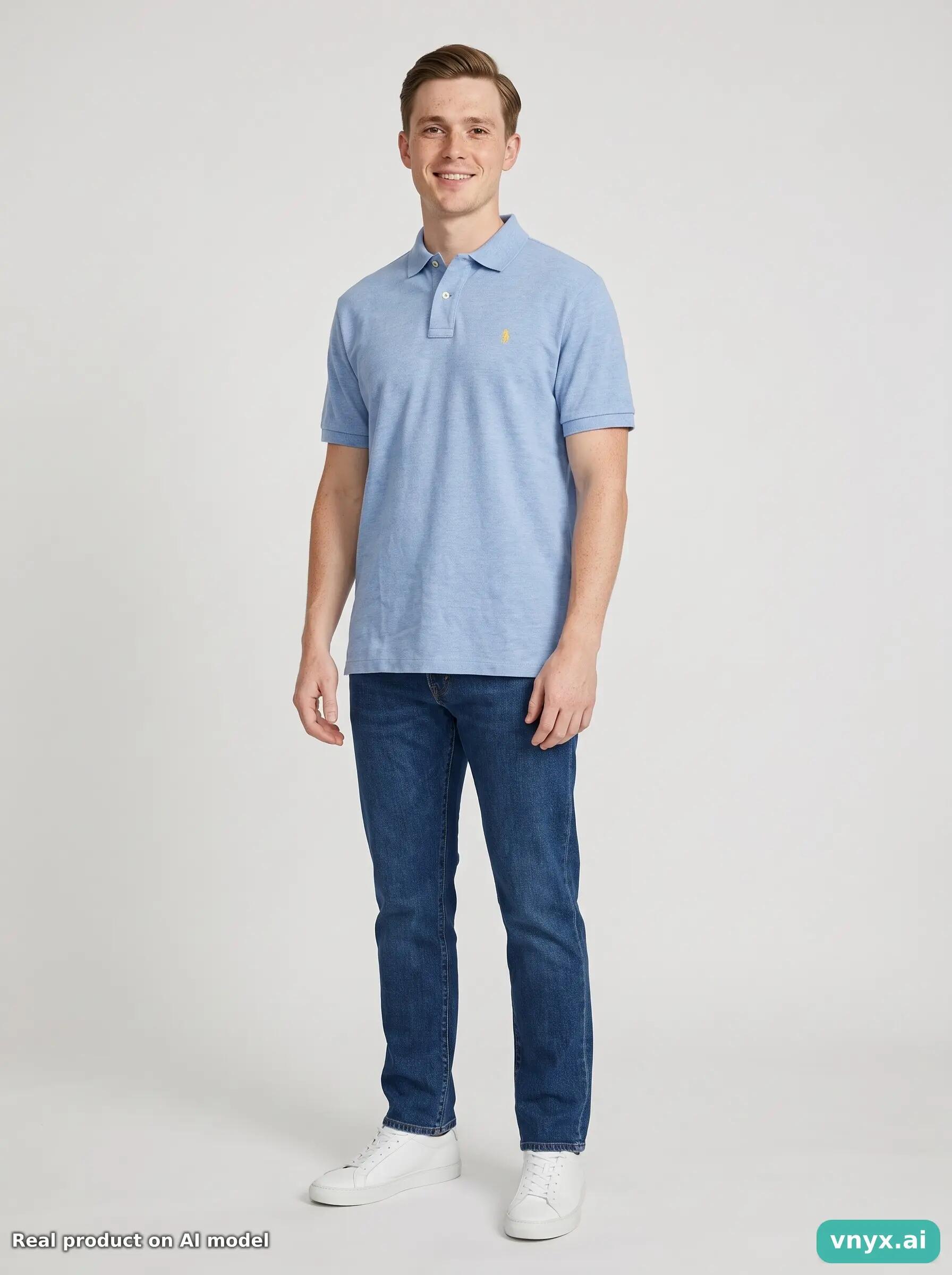 Second Life - Classic Polo Ralph Lauren Polo Shirt in Blue Grey size L 3/5