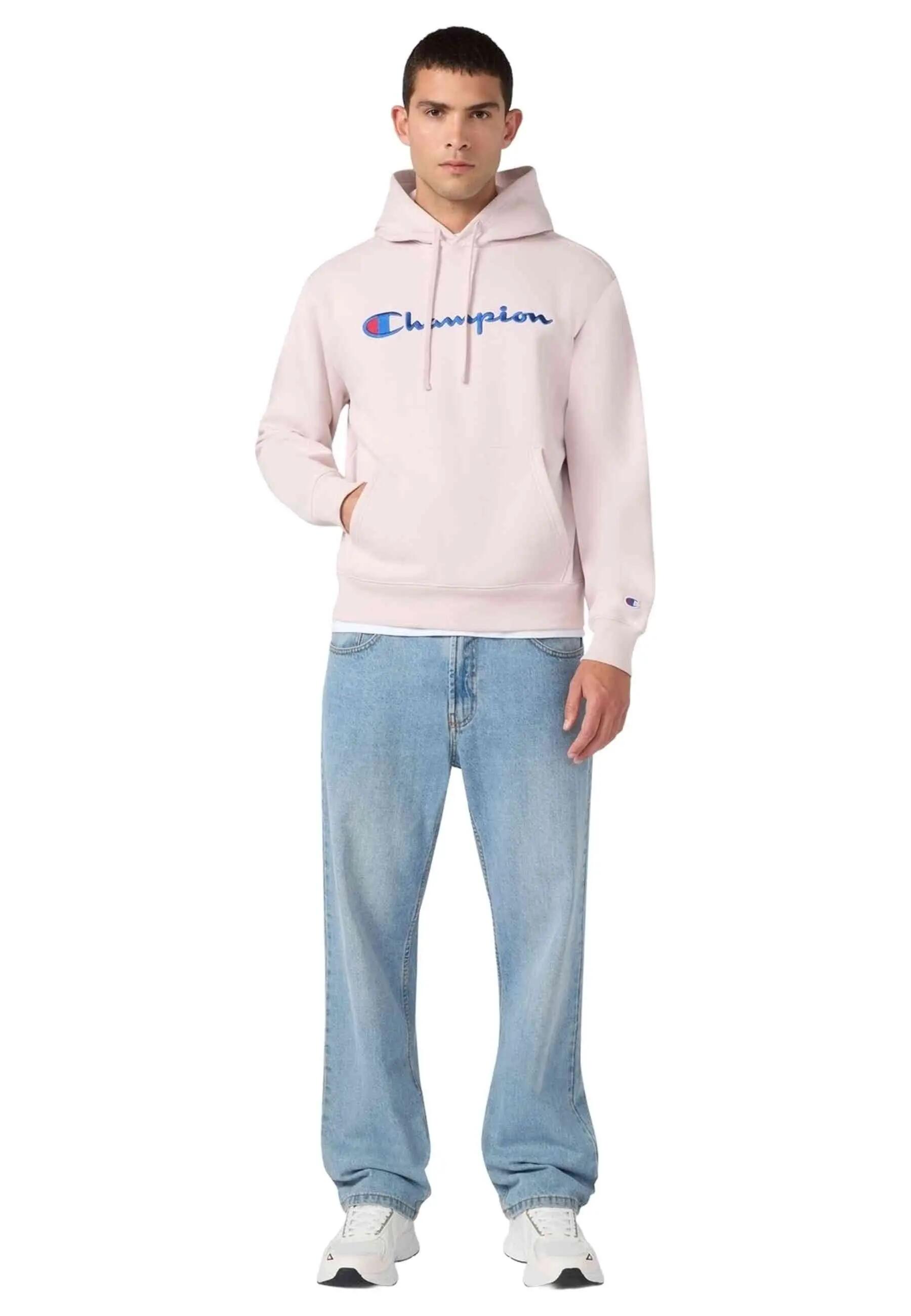 CHAMPION-hoodie met roze geborduurd logo, herenmaat L 6/6