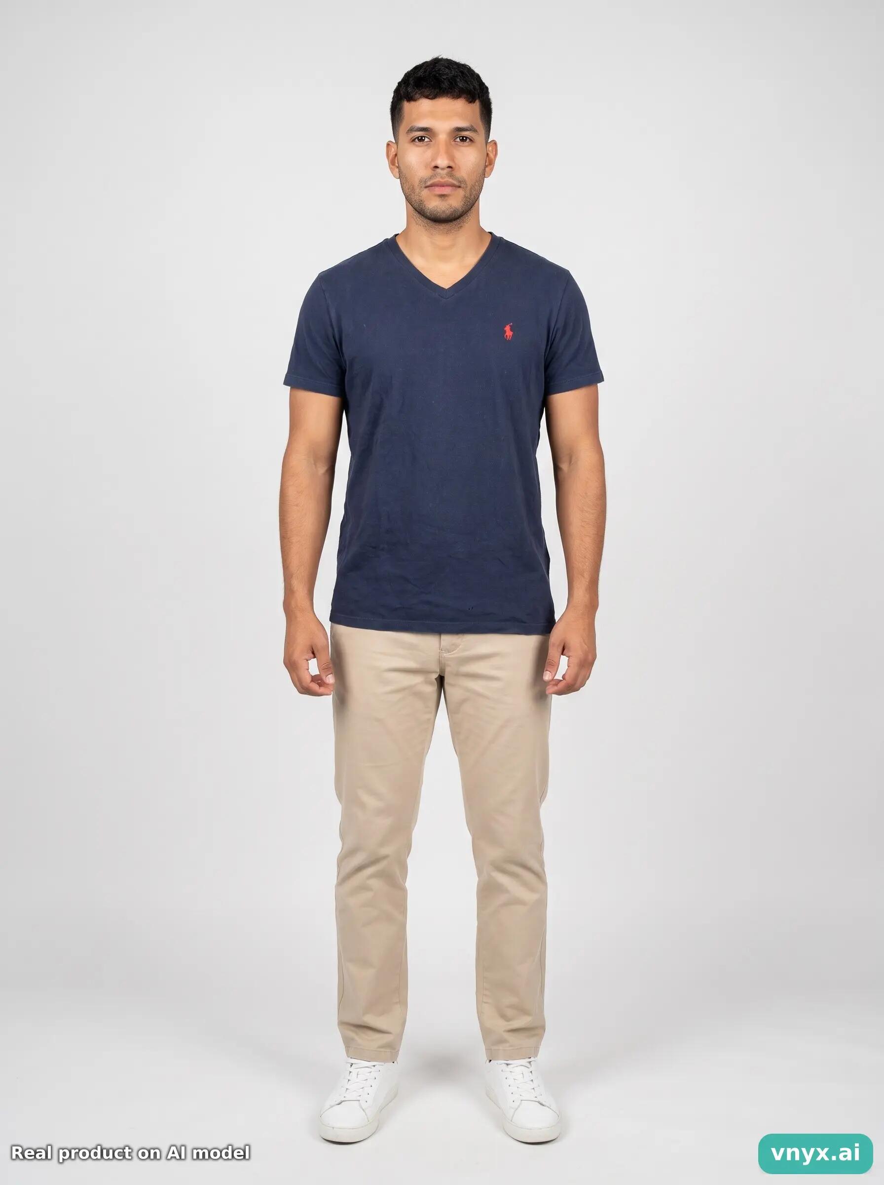 Second Life - Vintage Polo By Ralph Lauren Navy T-Shirt Men M 3/5