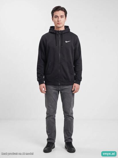 Second Life - Vintage Nike Deep Black Hoodie Men L