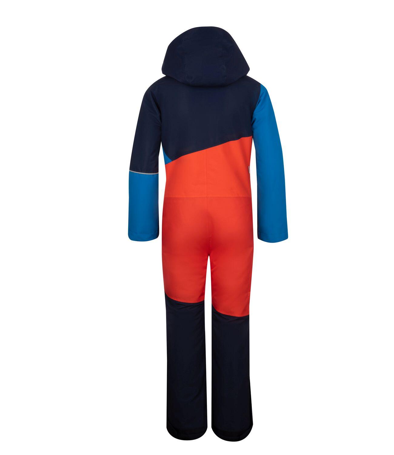 Kinder Schneeanzug Hallingdal Orange/Mittelblau 2/3