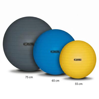 Gym ball fit ball pilates rovera bal - 3 maten (55/65/75 cm)