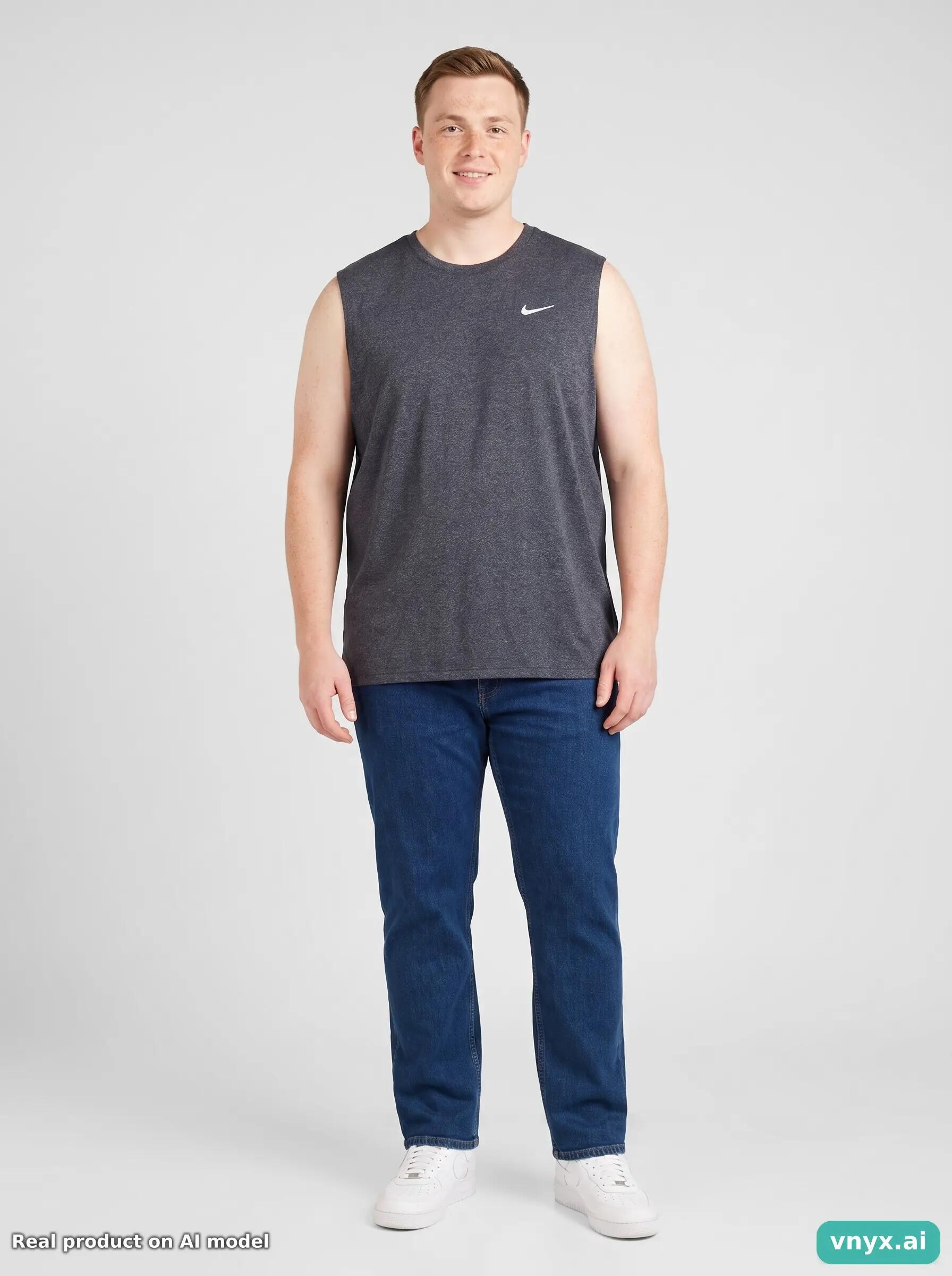 Second Life - Athletic Nike Tank Top in Charcoal size XL 3/5