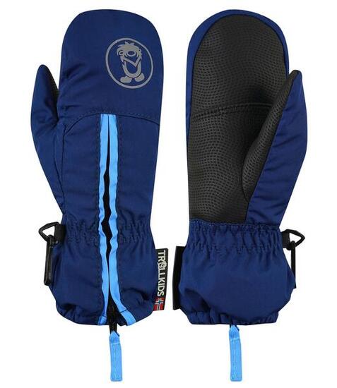 Kinder Fausthandschuh Troll Marineblau / Mittelblau Größe 3; 2-3 Jahre