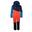 Combinaison de neige pour enfants Hallingdal Imperméable Orange/bleu moyen