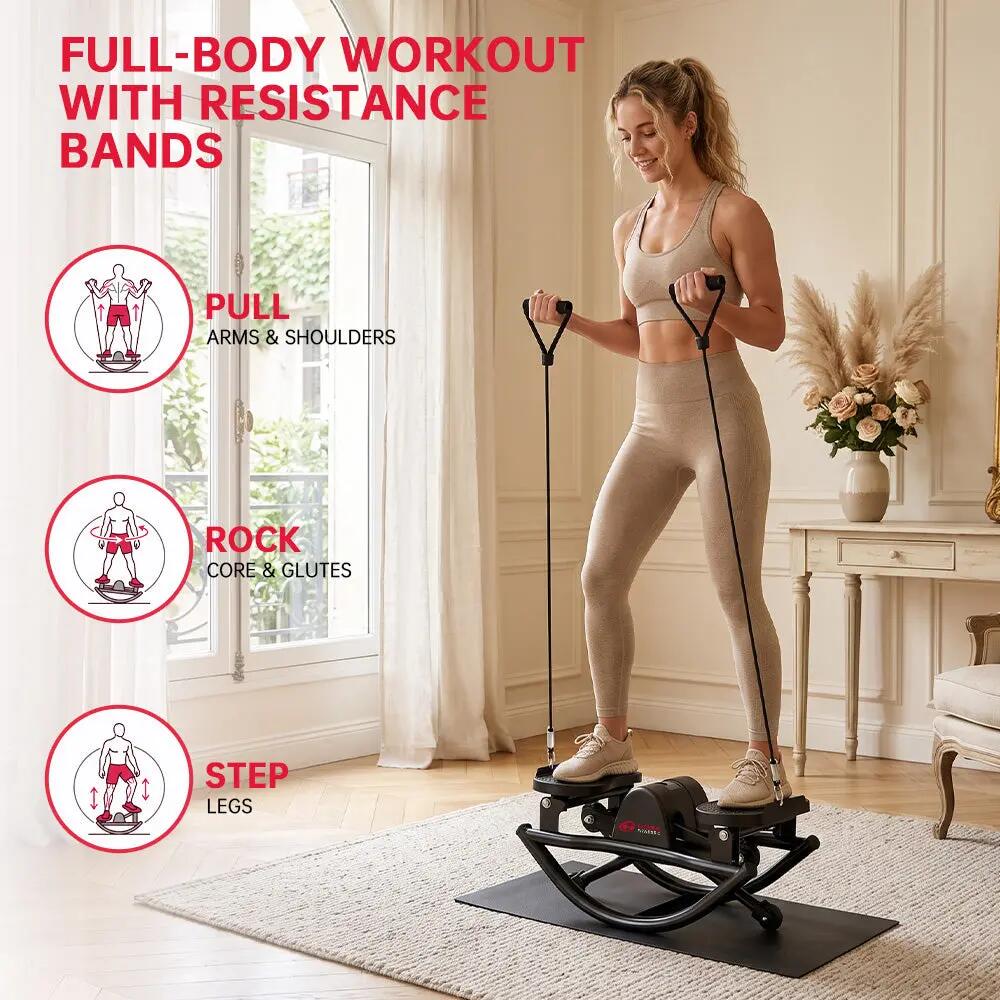 Stepper Fitness Mixte Oscillant avec Élastiques et Écran Numérique 5/5