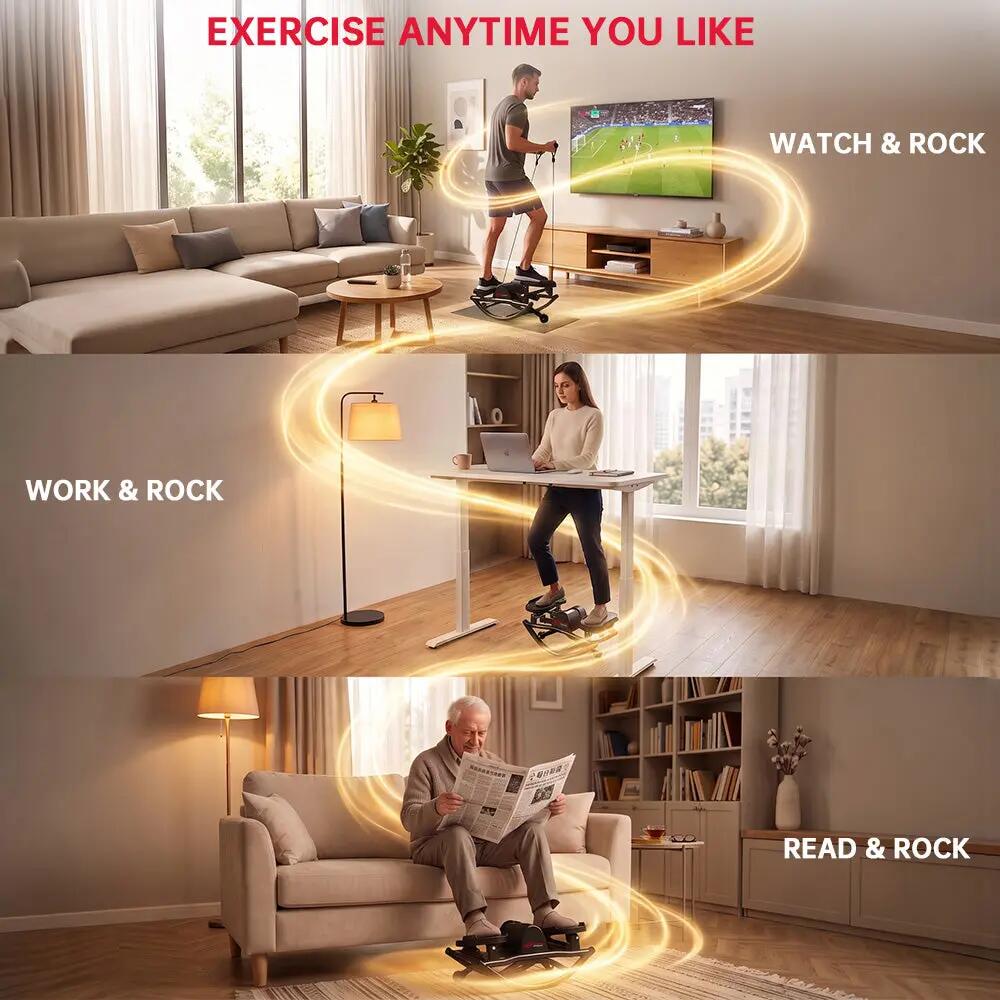 Stepper Fitness Mixte Oscillant avec Élastiques et Écran Numérique 3/5