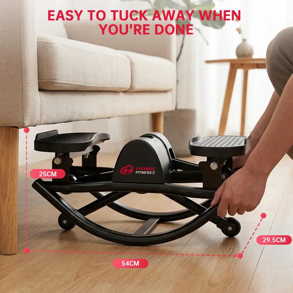 Stepper Fitness Mixte Oscillant avec Élastiques et Écran Numérique 2/5