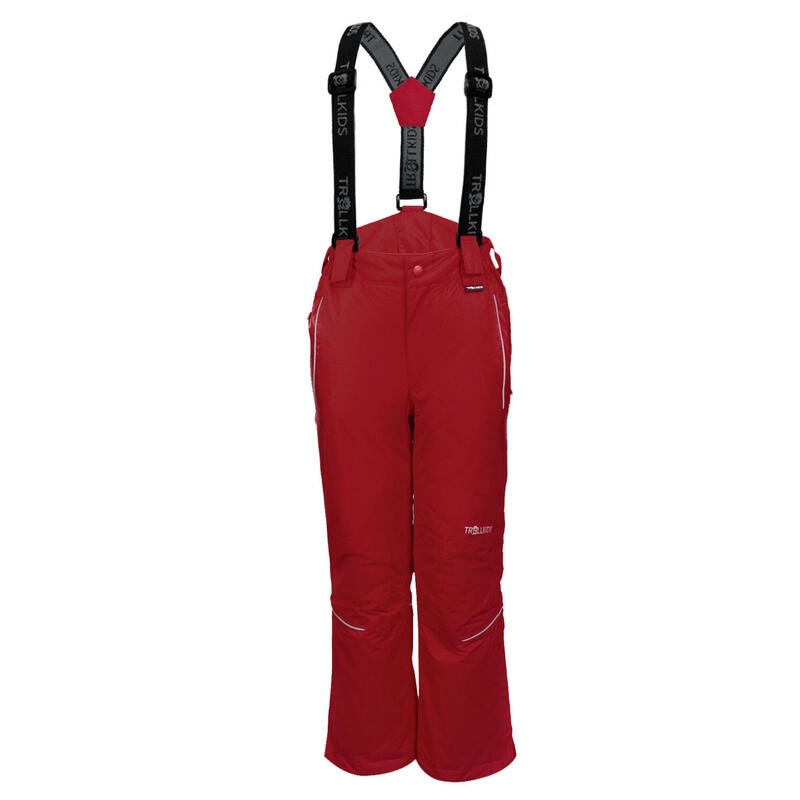 Pantalon de ski enfant Slim Holmenkollen Imperméable Rouge