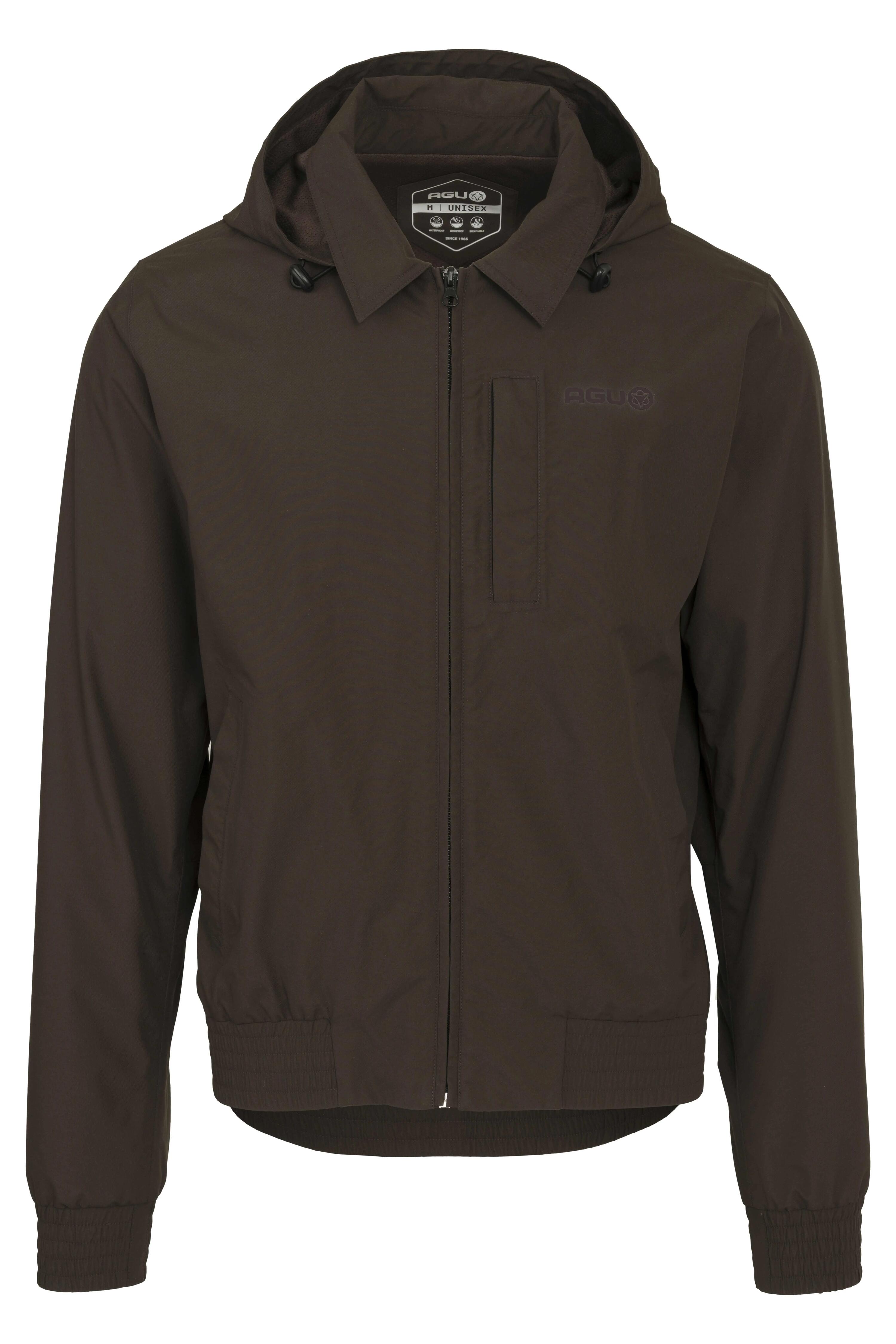 Pánska cyklistická bunda Twill Bomber 13K hnedá 1/7